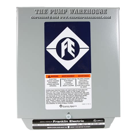 franklin electric control box retrofit|franklin electric control box 2hp.